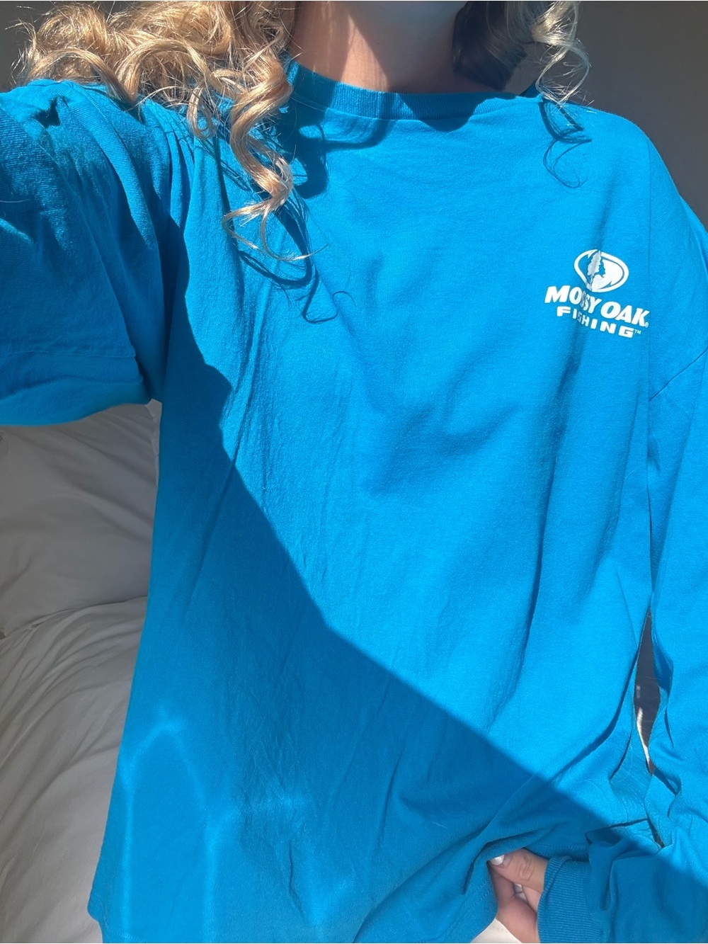 Mossy Oak fishing Long Sleeve Tee - Bright Blue